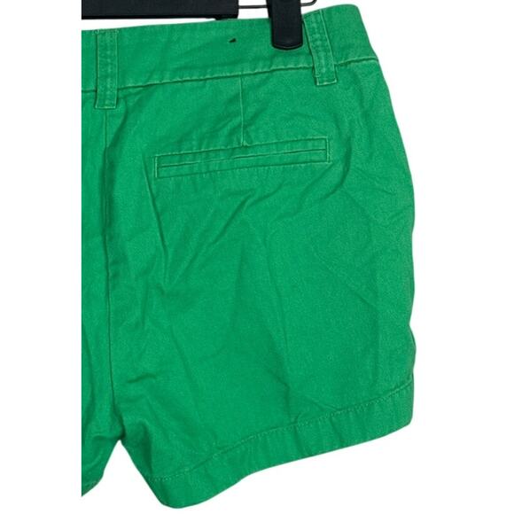 J. Crew Classic Mid Rise Chino Lightweight Shorts Pockets Belt Loops 0 Green - Picture 6 of 15